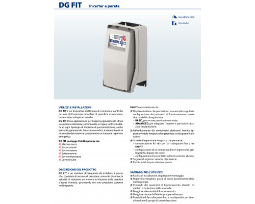Частотный преобразователь DG FIT MM 11 Pedrollo