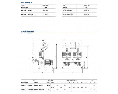 Станция повышения Pedrollo GP2W - 5CR 80