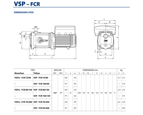 Автоматическая насосная станция Pedrollo  VSPm-FCR 80/130