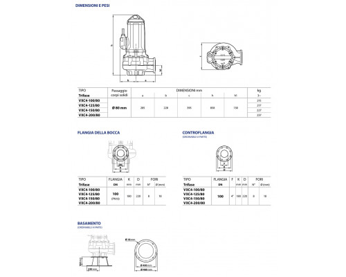 Pedrollo VXC4 150/80. Артикул: 48SGVP980GE