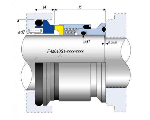 Механическое многопружинное торцевое уплотнение M010S1 AESSEAL для насосов