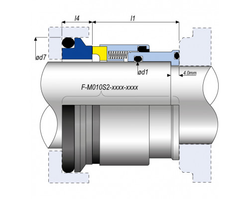 Механическое многопружинное торцевое уплотнение M010S2 AESSEAL для насосов