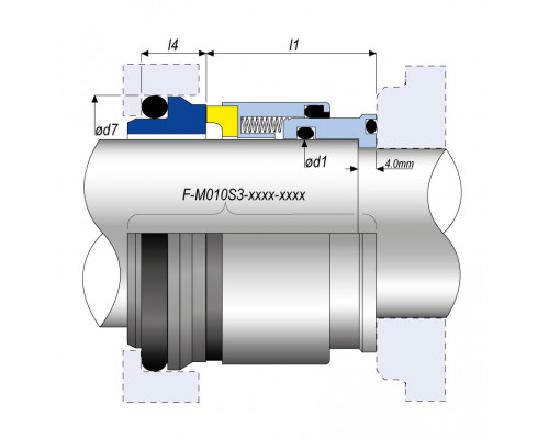 Механическое многопружинное торцевое уплотнение M010S3 AESSEAL для насосов