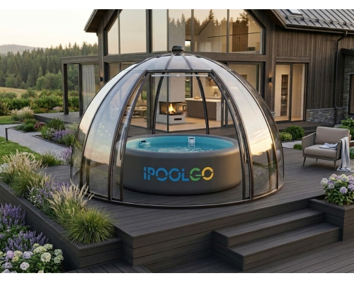 Круглый надувной уличный SUP бассейн D5м х H1,3м IPOOLGO для взрослых и детей