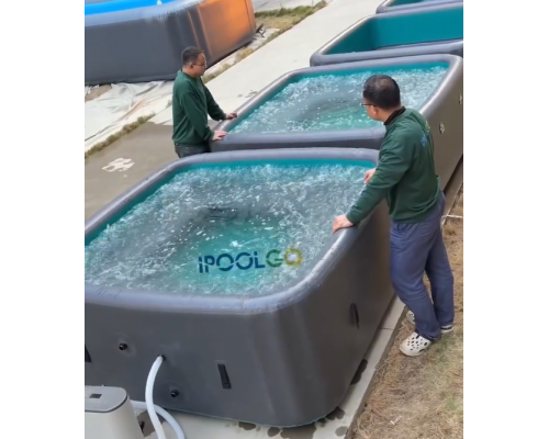 Надувной прямоугольный СПА бассейн джакузи L2,1м х W1,6м х H0,8м IPOOLGO с подогревом