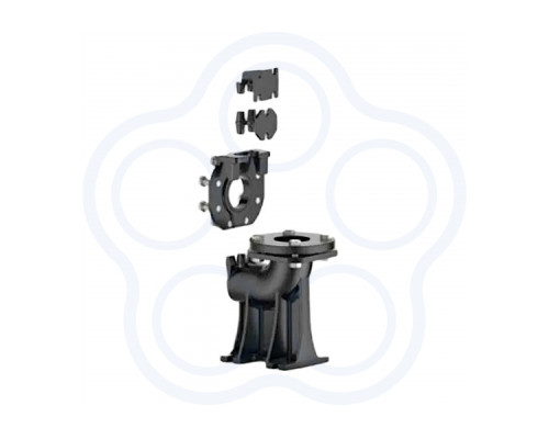 Опорное колено вертикальное Pedrollo VX/40, направляющие 3/4"