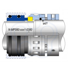 Механическое многопружинное торцевое уплотнение MP080 AESSEAL для насосов