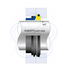 Механическое многопружинное торцевое уплотнение M0GFPU AESSEAL для насосов