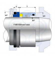 Механическое многопружинное торцевое уплотнение M010S4 TYPE B AESSEAL для насосов
