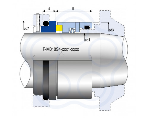 Механическое многопружинное торцевое уплотнение M010S4 TYPE B AESSEAL для насосов